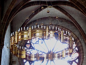 Lustre en forme de couronne à 12 lobes (1887), Sts-Pierre-et-Paul de Wissembourg