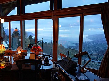 Aussicht aus Claude Nobs’ Arbeitszimmer