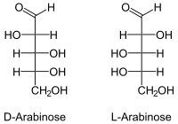 Structuurformule van arabinose