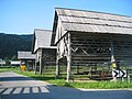 Roofed double hayracks