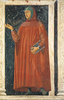 Representación de Francesco Petrarca.