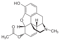 Strukturformel von 6-Monoacetylmorphin