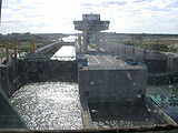 Der Donau-Schwarzmeer-Kanal in der Nähe von Constanța