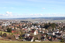 Grenchen on taajaan rakennettu kaupunki Juravuorten ja Aarejoen välissä.