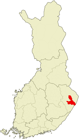 Kaart met de locatie van Joensuu