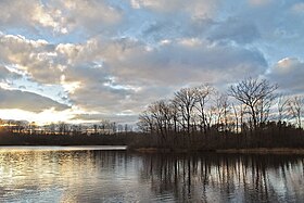 Sunset over water