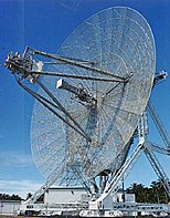 A long-range radar antenna, known as ALTAIR, used to detect and track space objects in conjunction with ABM testing at the Ronald Reagan Test Site on Kwajalein Atoll