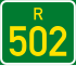 Streeksroete R502 shield