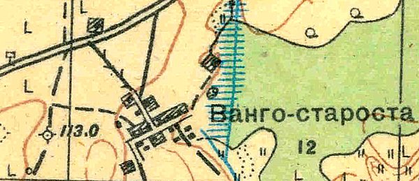 План деревни Ванго-Староста. 1931 год