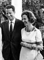 Belgian King Baudouin and Queen Fabiola visit the Nixon White House with a quilted leather Chanel handbag in 1969.