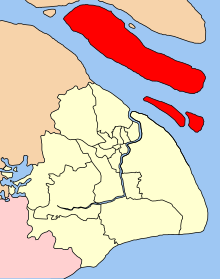 Location within Shanghai (Note that this map does not display either Haiyong or Qilong)