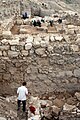 Archaeological excavation continues within the Migdol Temple precinct in January 2007.