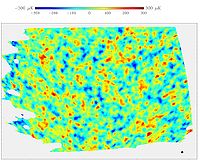 Mikrofalowe promieniowanie tła – potwierdzenie pierwotnej anizotropii (zobacz: satelita WMAP), która spowodowała późniejsze zróżnicowanie gęstości Wszechświata[21].