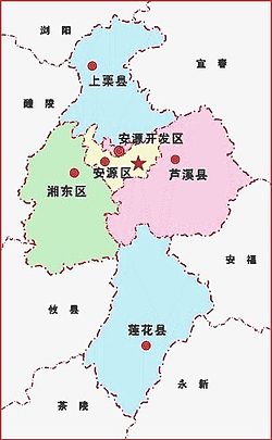 Location in Pingxiang City