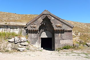 Orbelian's Caravanserai as seen from the front