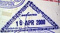 Exit stamp, Sadao border crossing at Danok