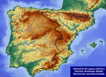 Divisòria ibèrica a les conques Atlàntica i Mediterrània