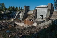 Imatrankosken voimalaitoksen peruskorjaus vuonna 2017.