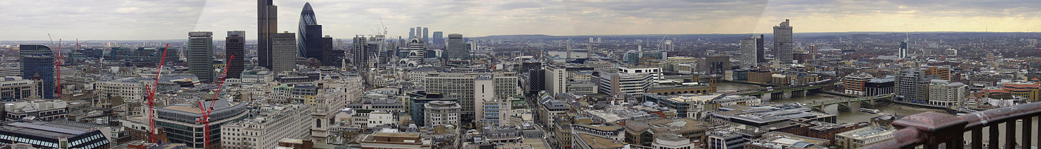 Vista panorámica de Londres dende a catedral de San Paulo