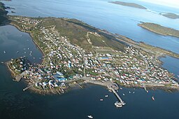 Melinka, en stad i Provincia de Aisén.