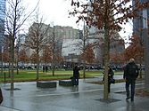 Il parco del memoriale a dicembre 2011. In fondo è ben visibile il museo in costruzione