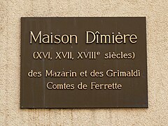 Maison Dimière des Mazarin et des Grimaldi, comtes de Ferrette.