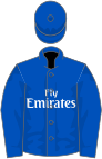 Bleu roy, le logo Emirates blanc