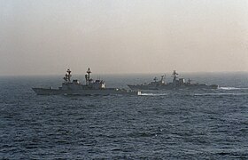 USS John Young and Tashkent in 1984