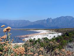 The Theewaterskloof Dam near Dennehof.