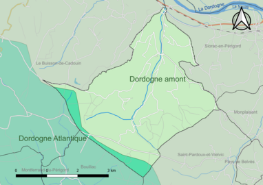 Carte en couleur présentant le(s) SAGE couvrant le territoire communal