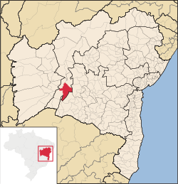 Location of Bom Jesus da Lapa in Bahia