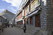 Straat in Gyantse