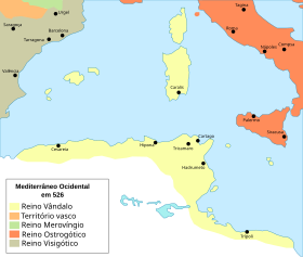 Localização de Reino Vândalo
