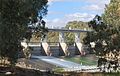 Main Weir on the Darling River at the Menindee Lakes, 2009.