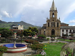 Central square of Nuevo Colón