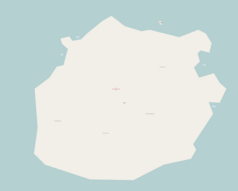 Mapa konturowa Saby, w centrum znajduje się czarny trójkącik z opisem „Mount Scenery”