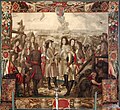 Ea imago (12 tapetium) oppidum Suecicum Landskrona ab exercitu Danico die 4 Augusti 1676 occupatum ostendit. In media imagine Christianus V cernitur.