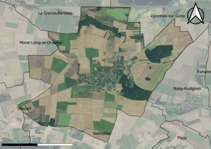 Carte orhophotogrammétrique de la commune.