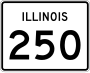 Illinois Route 250 marker