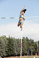 Image 17Anna Giordano Bruno releases the pole after clearing the bar in pole vault (from Track and field)