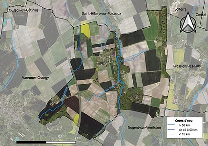 Carte orthophotographique de la commune en 2016.