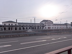 Bahnhof Bebra mit Inselgebäude