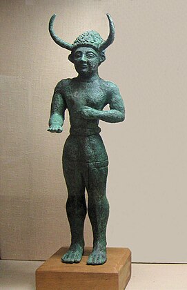 Bronze "Horned God" from Enkomi (12th century BC), Cyprus Archaeological Museum, Nicosia.