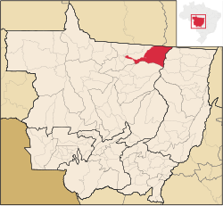 Location in Mato Grosso state