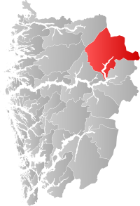 Kart som viser Luster kommune.