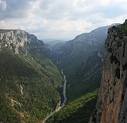 gorges du Verdon entre Alpes-de-Haute-Provence et Var.