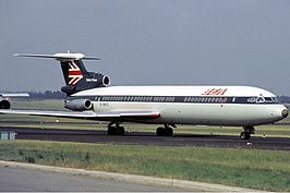 BEA Trident 3B te Düsseldorf 1973