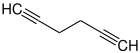 Struktur von 1,5-Hexadiin