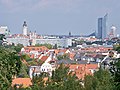 The skyline of Leipzig is dominated by the City-Hochhaus.