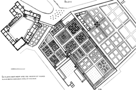 Jardins du Château de Blois (Jacques Ier Androuet du Cerceau, « Les plus excellents bastiments de France »).